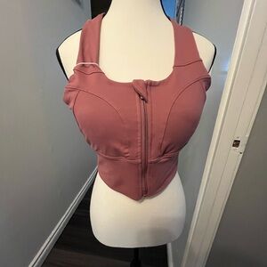 HALARA Mauve Zipper Front Bra